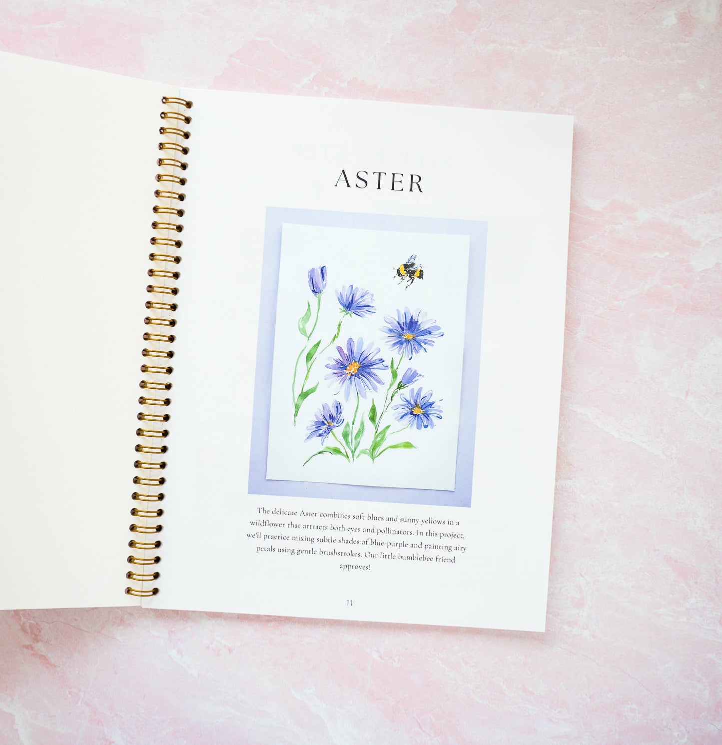 Watercolor Workbook: Outlined Wildflower, Beginner Friendly