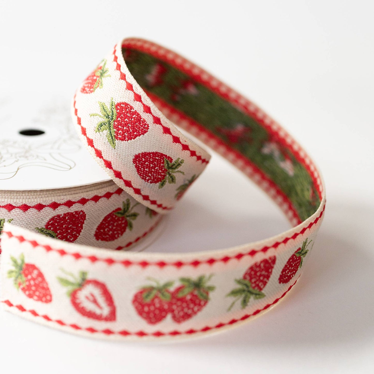 STRAWBERRY | EMBROIDERED RIBBON