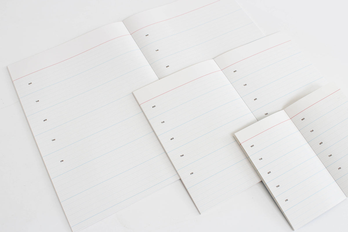 Paperways Notebook - Weekly - Red: Medium