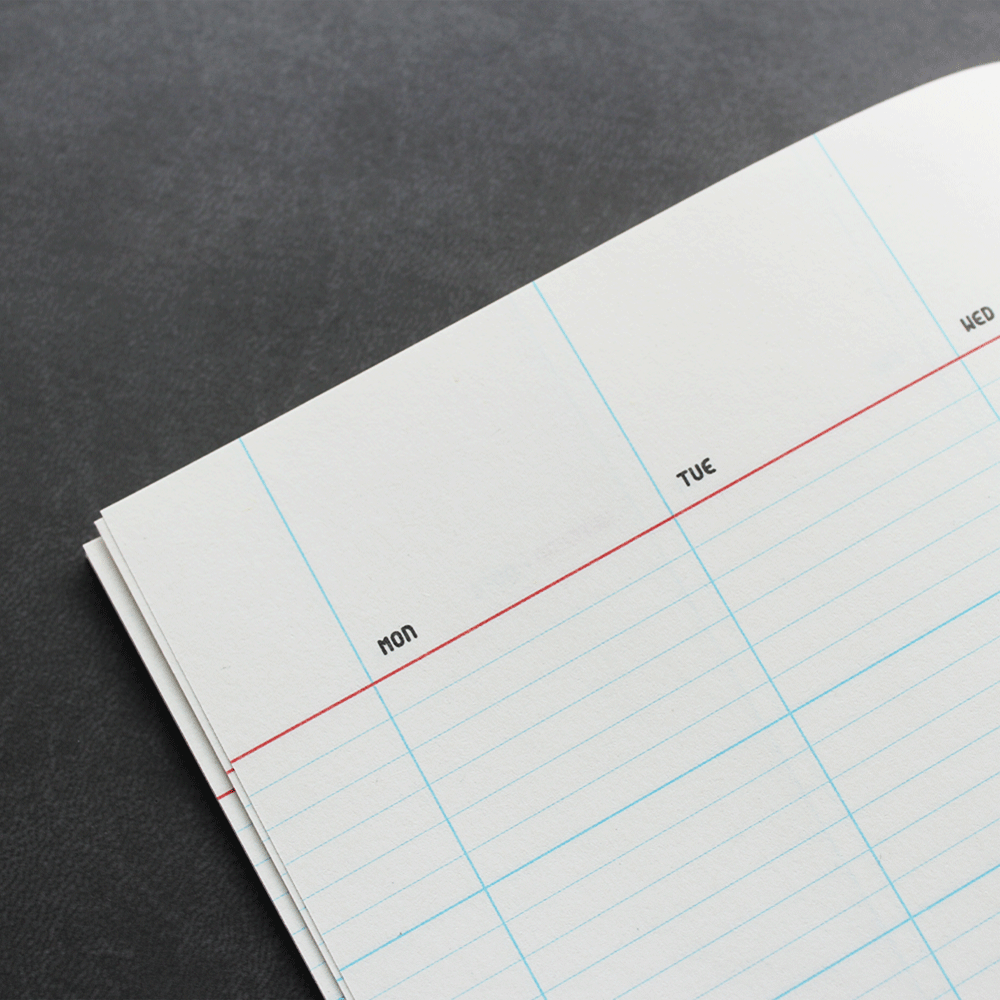 Paperways Notebook - Monthly - Coral Red: Medium