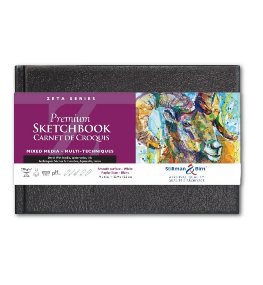 Stillman & Birn Mixed Media Sketchbook -Zeta Series: 7 x 10 Portrait WIREBOUND
