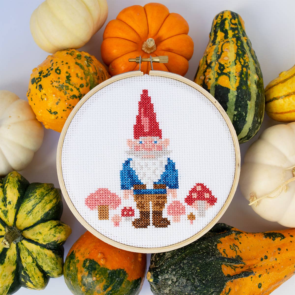 Stranded Stitch Gnome Cross Stitch Kit