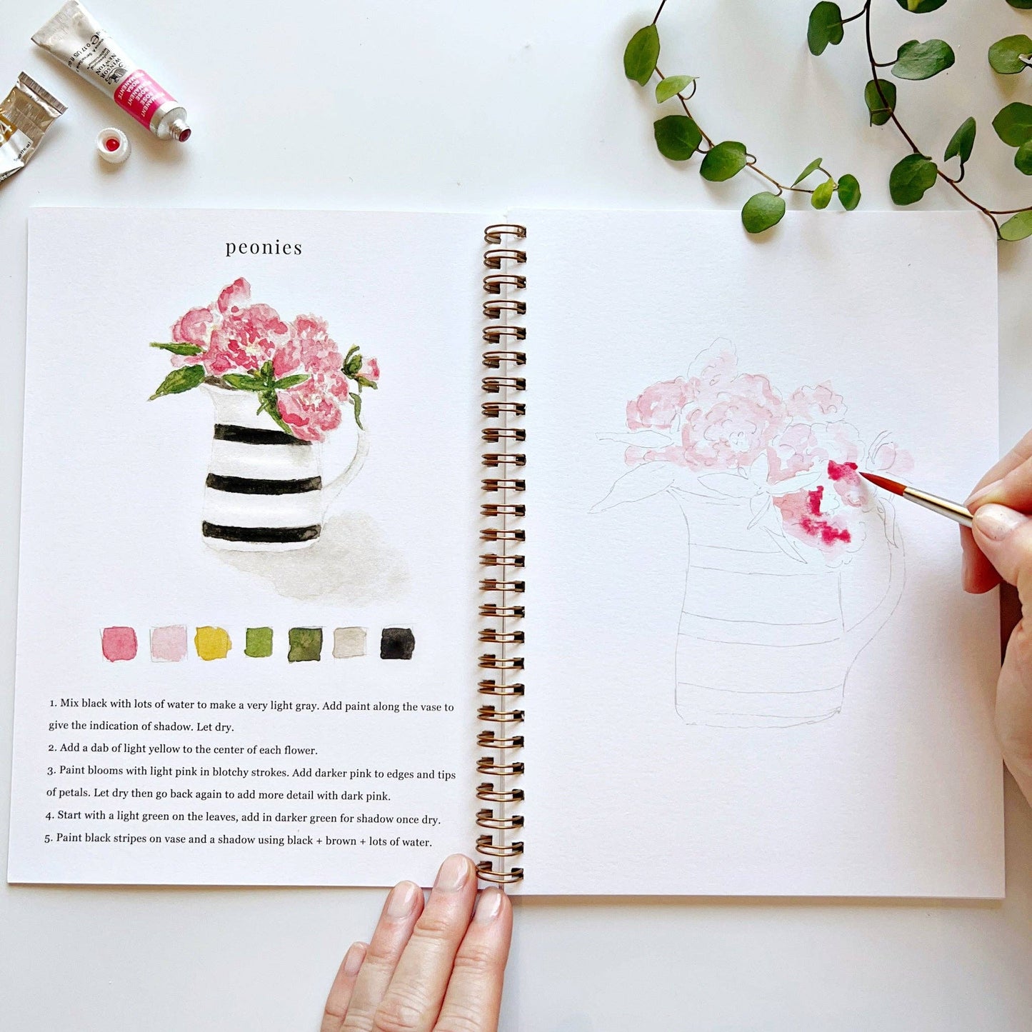 Emily Lex Bouquets watercolor workbook