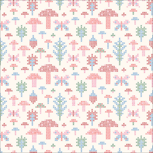 Cloud9 Autumn Cross Stitch Quilting Cotton Fabric
