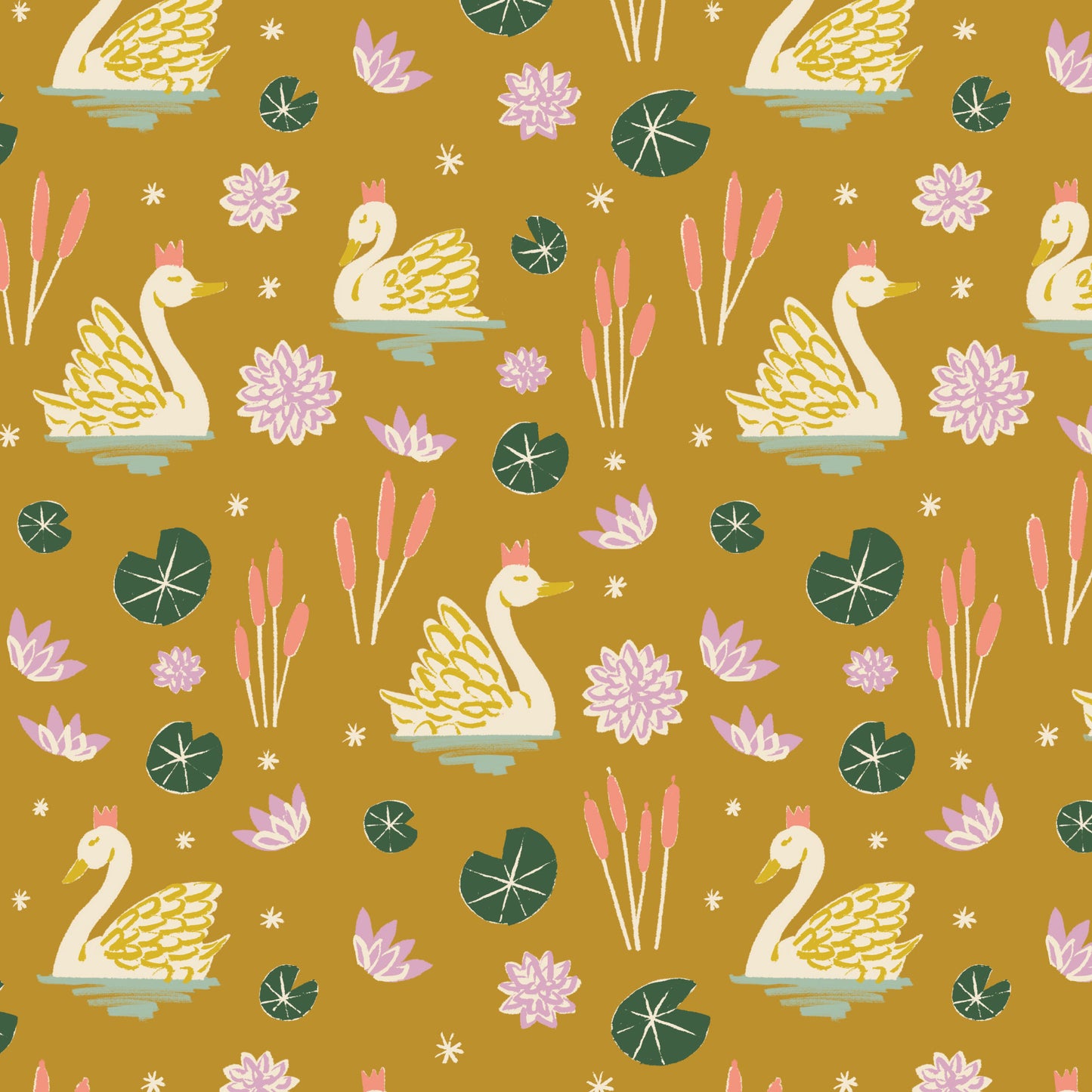 Cloud9 Swan Lake Quilting Cotton Fabric