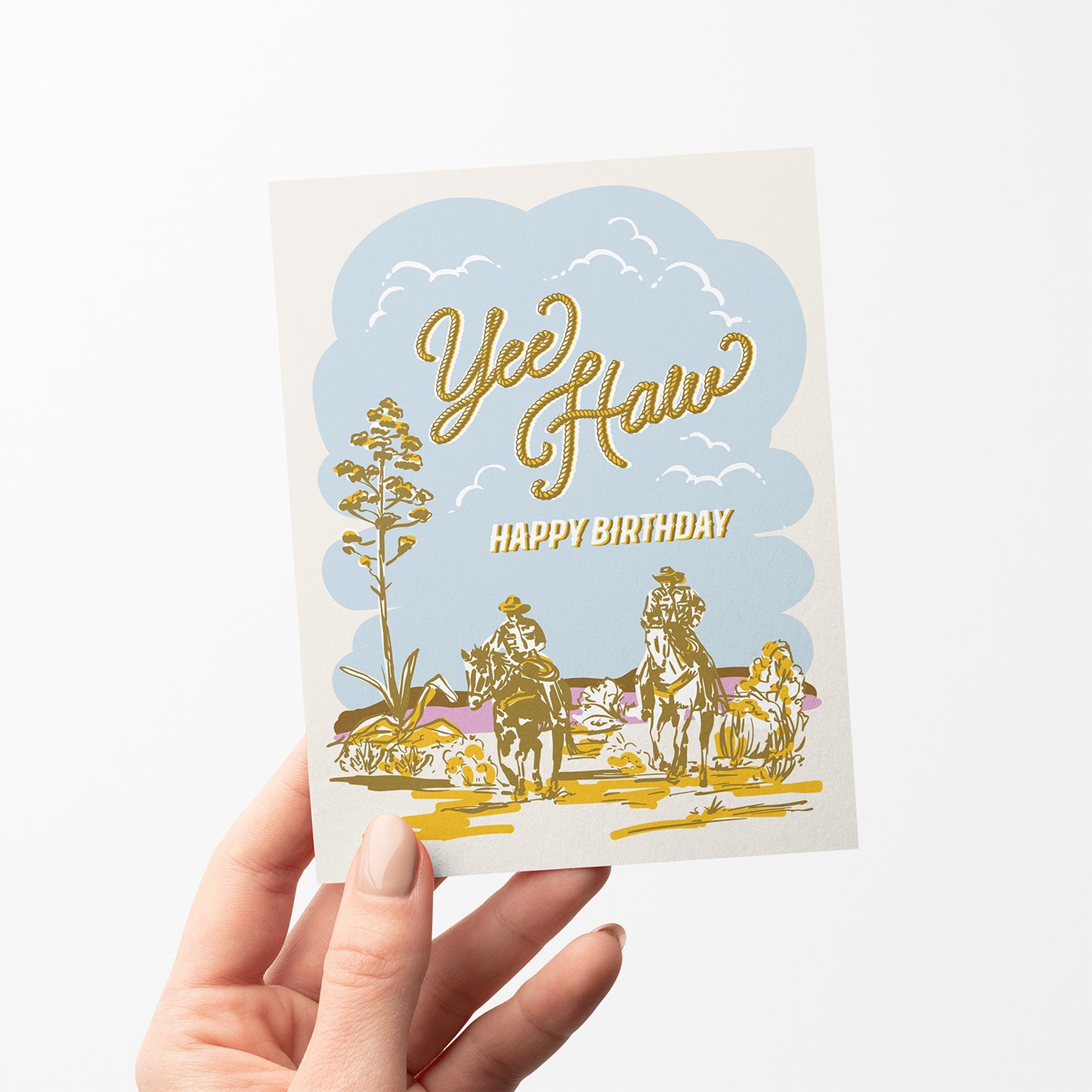 Yeehaw Cowboy Birthday A2 Greeting Card