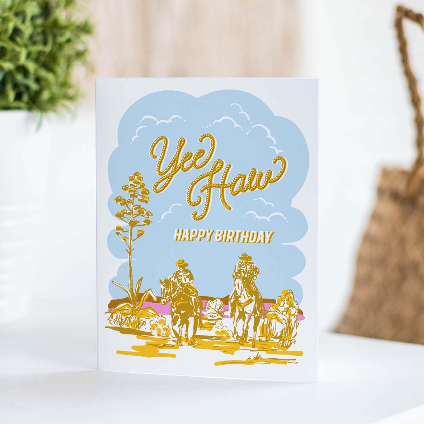 Yeehaw Cowboy Birthday A2 Greeting Card