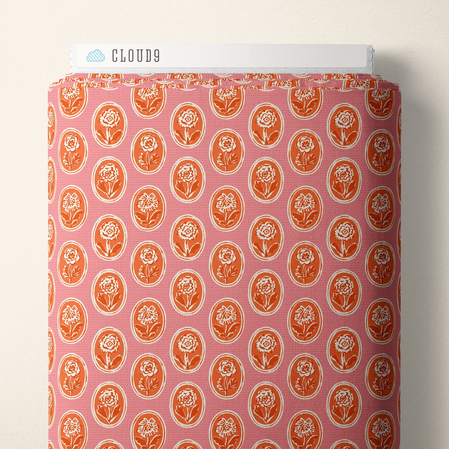 Cloud9 Pressed Flowers Pink and Orange- Quilting Cotton Fabric