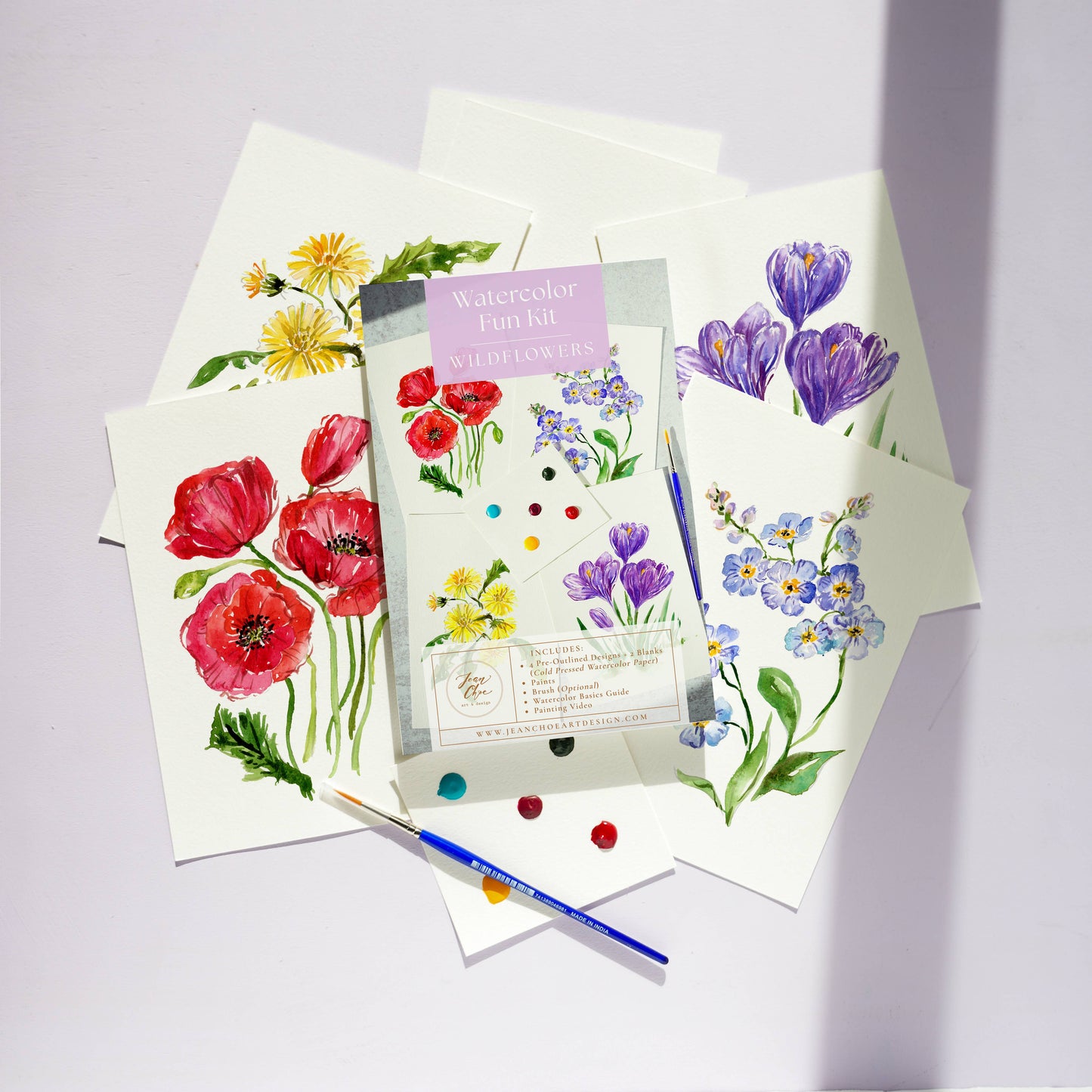 Wildflowers Watercolor All-In-1 Kit for Beginners