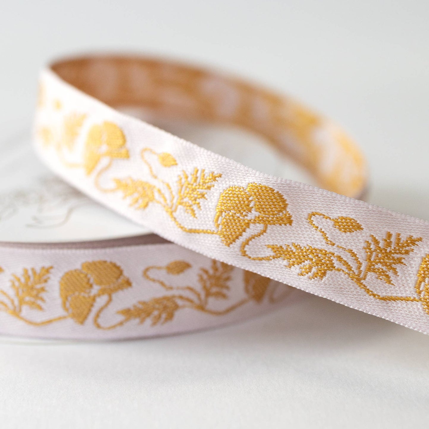 GOLD POPPY | EMBROIDERED RIBBON