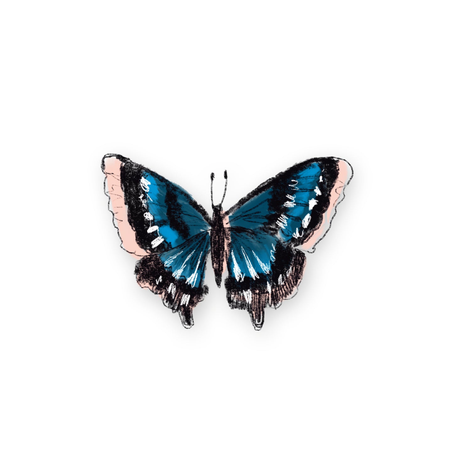 A beautifully designed butterfly sticker showcasing vibrant colors and intricate wing patterns, perfect for adding a touch of nature and elegance to journals, planners, or craft projects.
