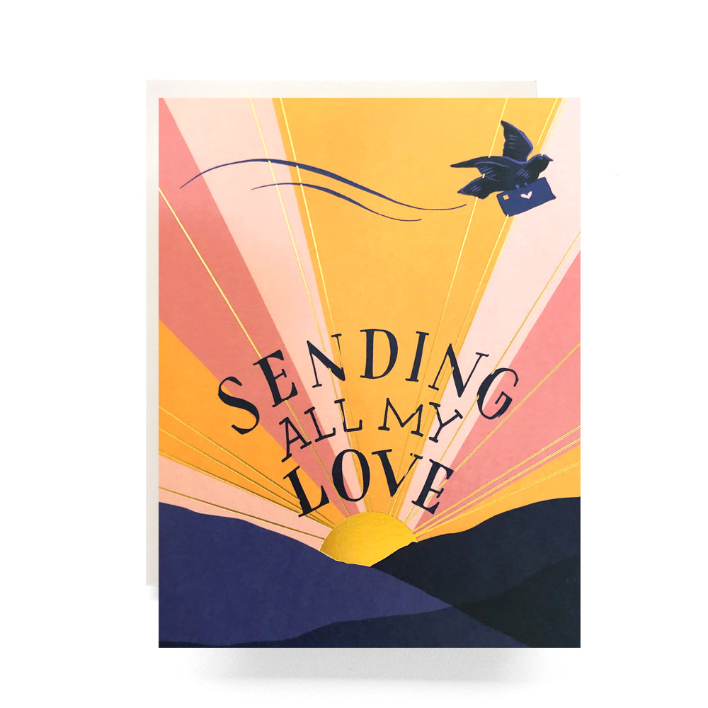 Carrier Pigeon greeting card with a modern style - perfect for delivering heartfelt messages