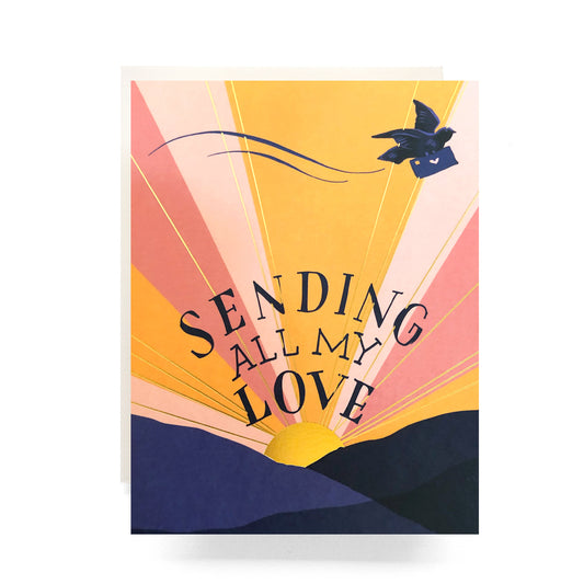 Carrier Pigeon greeting card with a modern style - perfect for delivering heartfelt messages