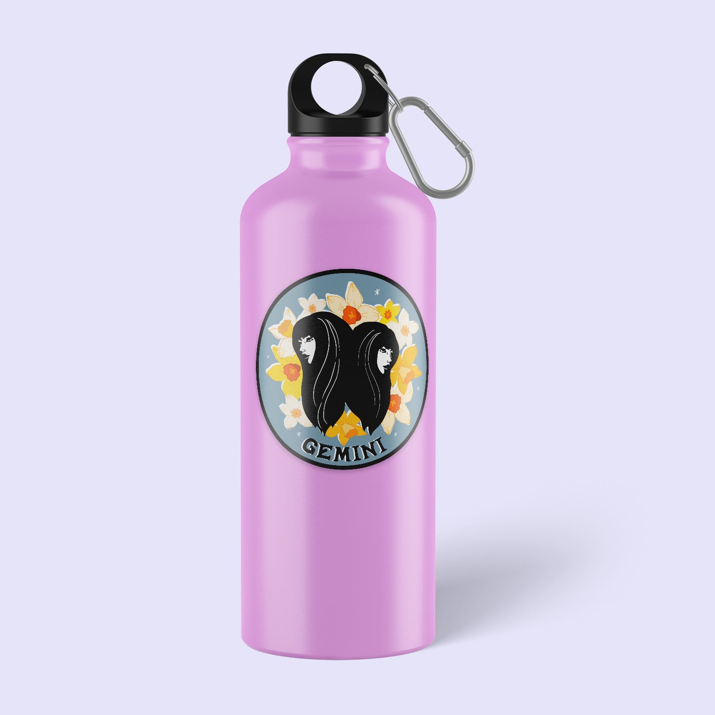 Gemini zodiac sticker with a playful twin design in bright colors, embodying versatility and communication.