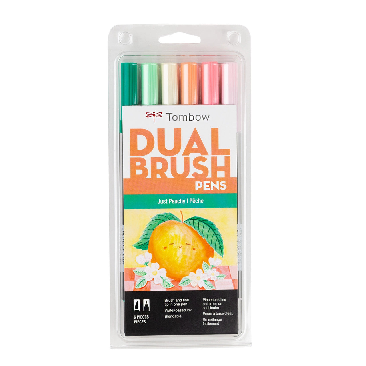 Tombow Dual Brush Pen Art Markers, Just Peachy, 6-Pack – Antiquaria
