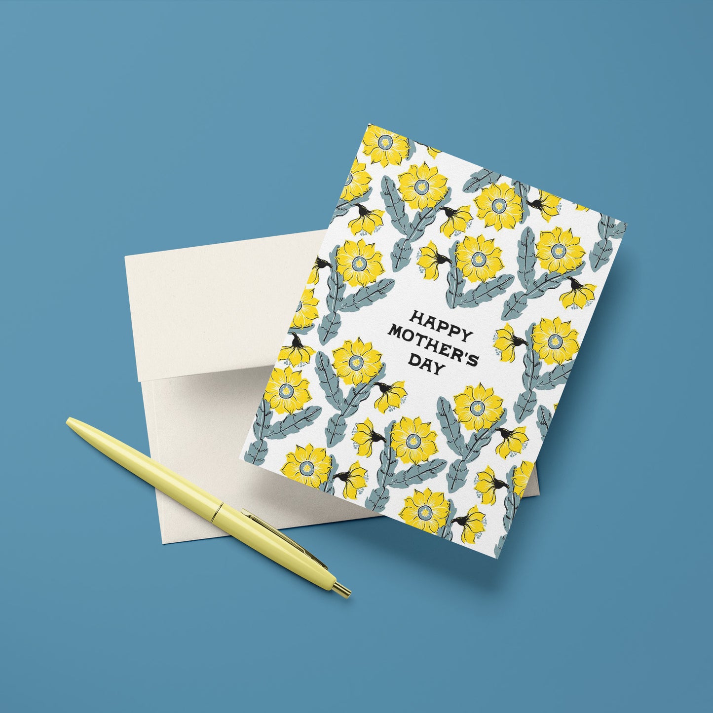 Orchid Cactus Mother's Day card with a unique orchid cactus design, perfect for moms who love botanical art.