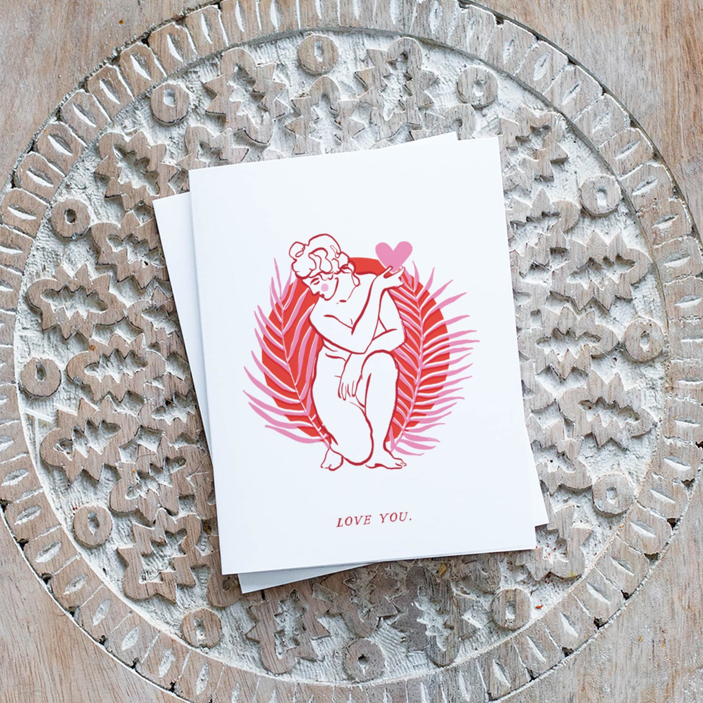 Venus Love card with greek statue design - perfect for expressing everlasting love and affection.