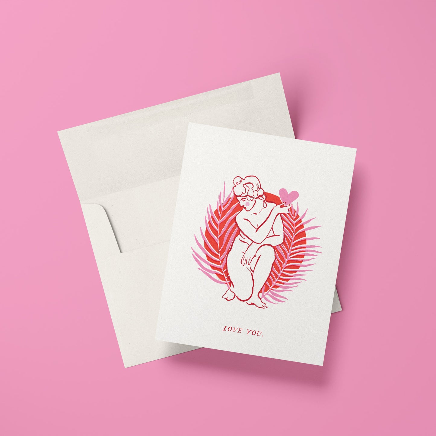Venus Love card with greek statue design - perfect for expressing everlasting love and affection.