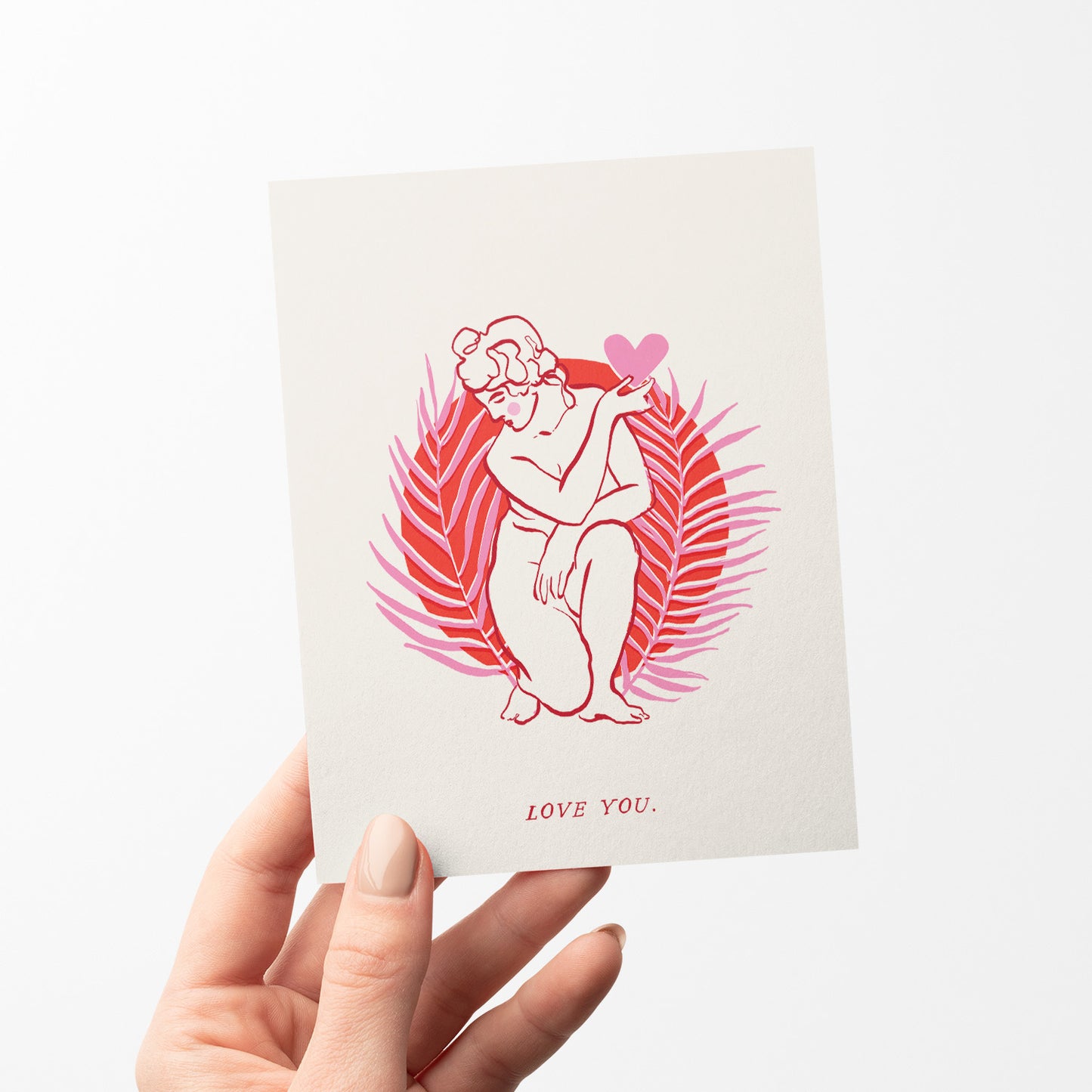 Venus Love card with greek statue design - perfect for expressing everlasting love and affection.