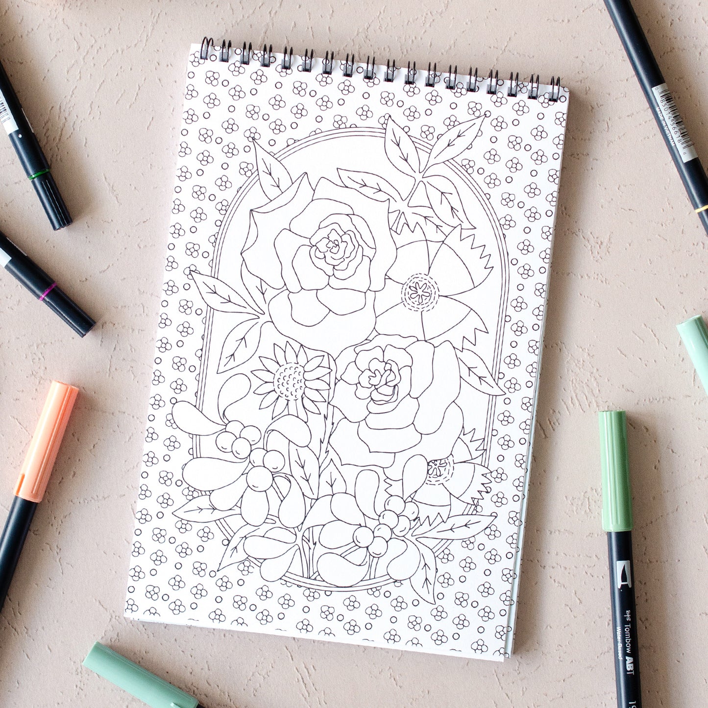 Antiquaria Wildflowers Premium Coloring Book