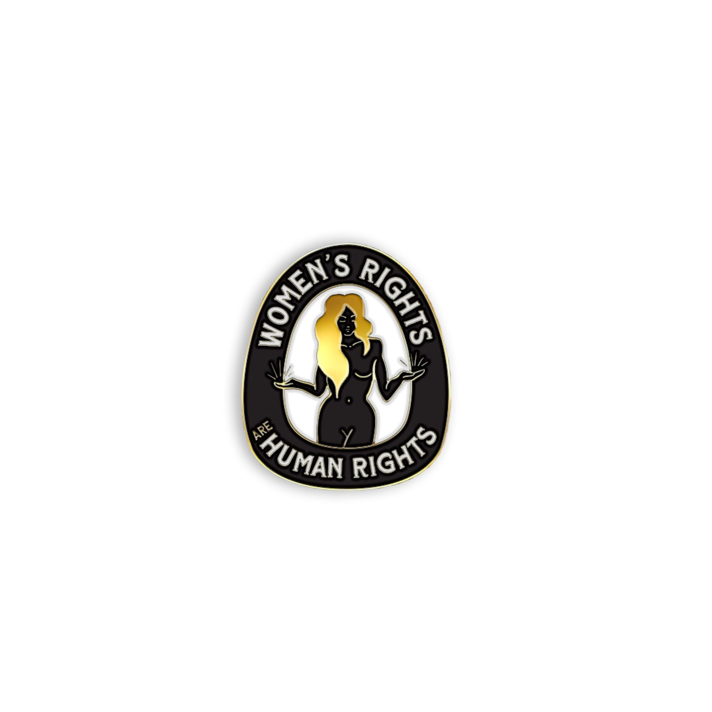 Make a powerful statement with our enamel pin celebrating women's rights as human rights, perfect for decorating jackets, bags, or stationery items