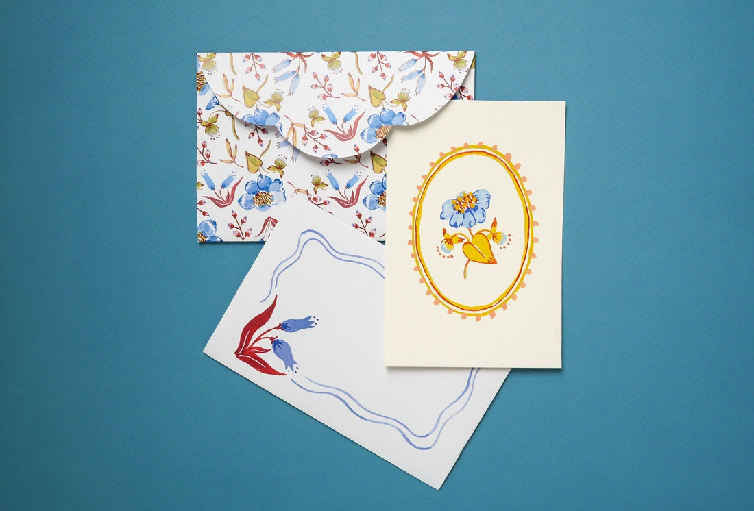 Free Download | Folk Floral Envelope Template