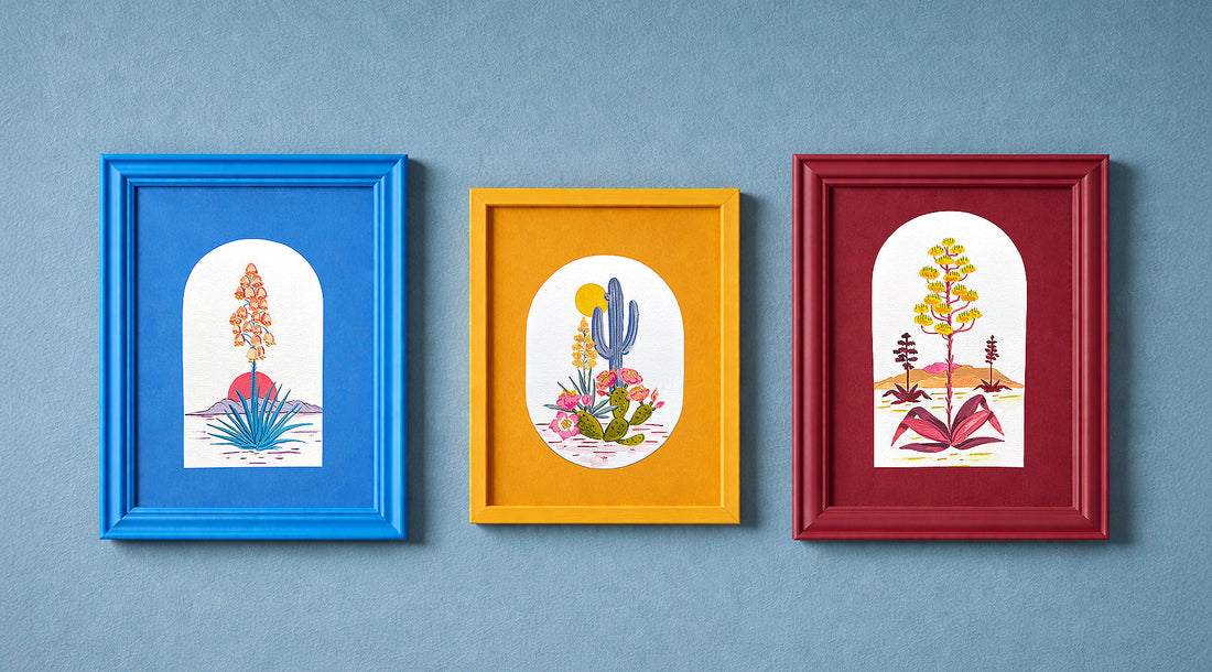 Color-Drenched Frame Makeover with Cactus Art | Tutorial