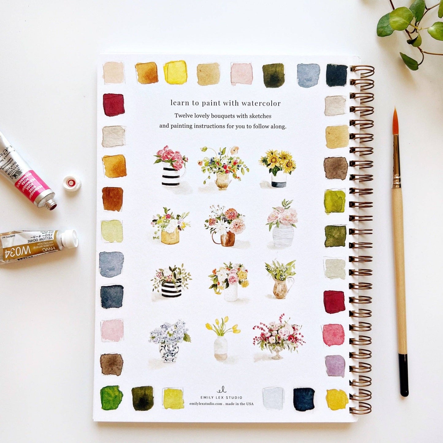 Emily Lex Bouquets watercolor workbook