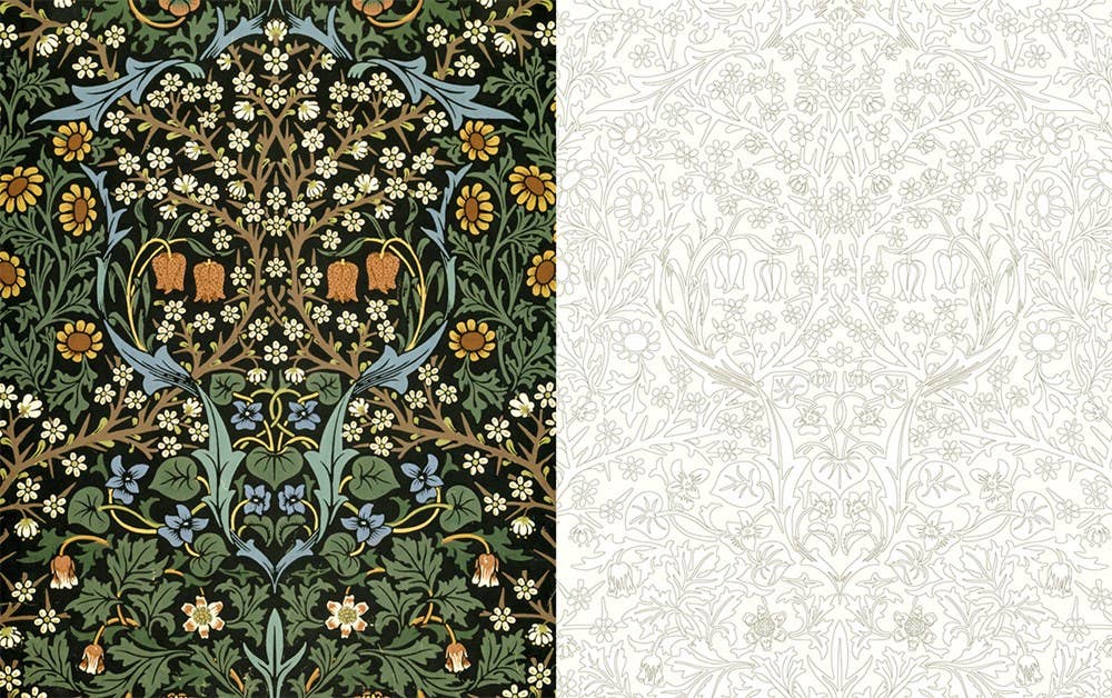 William Morris: An Arts & Crafts Coloring Book: Paperback
