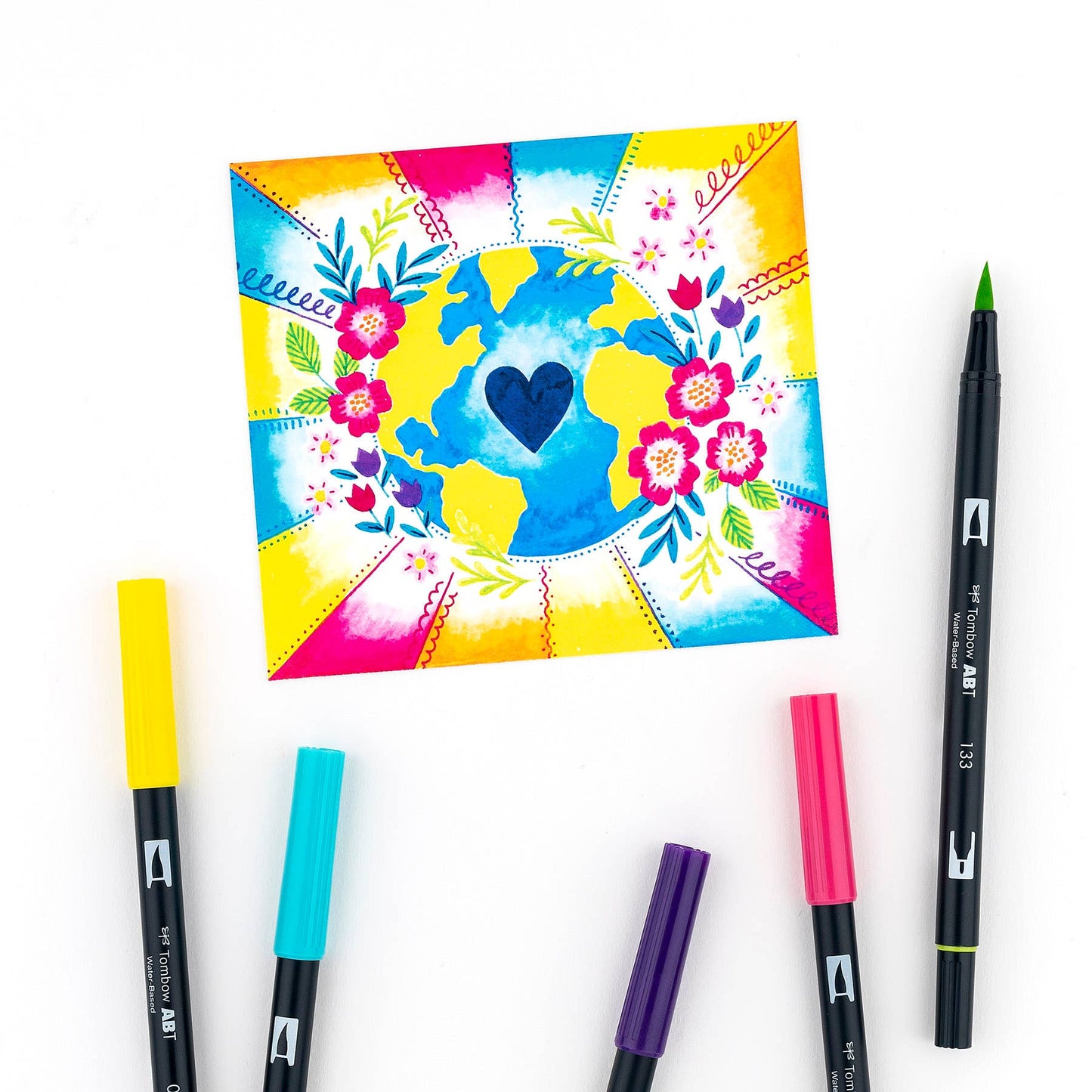 Dual Brush Pen Art Markers: Bright - 10-Pack