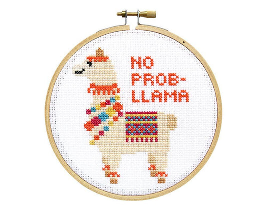 Stranded Stitch No Prob-llama Cross Stitch Kit