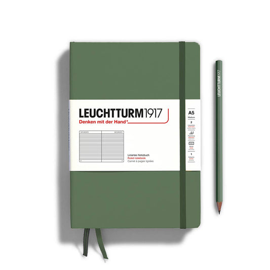 Notebooks - Medium (A5): Olive / Hardcover / Ruled
