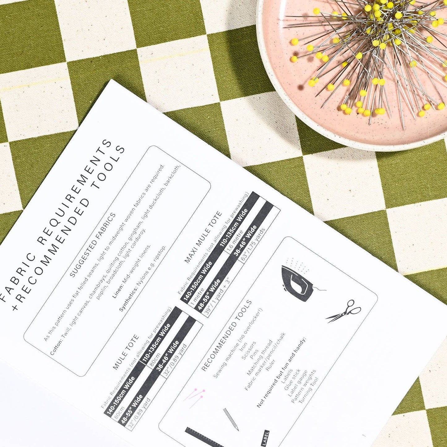 Mule Tote Printed Paper Pattern | Sewing Pattern by KATM