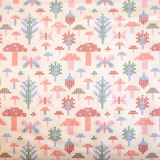 Cloud9 Autumn Cross Stitch Quilting Cotton Fabric