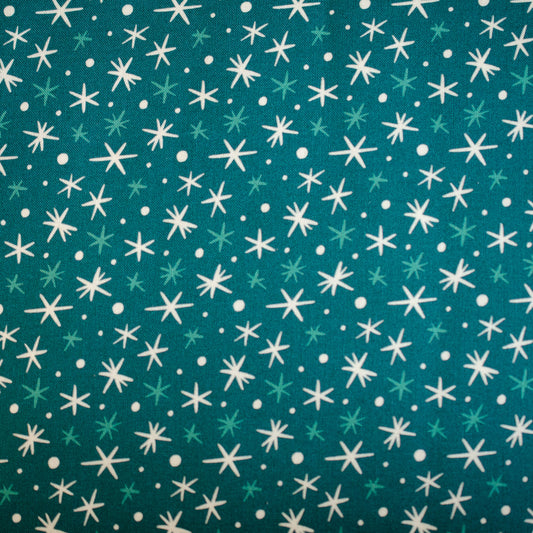 Cloud9 First Flurries- Teal- Quilting Cotton Fabric