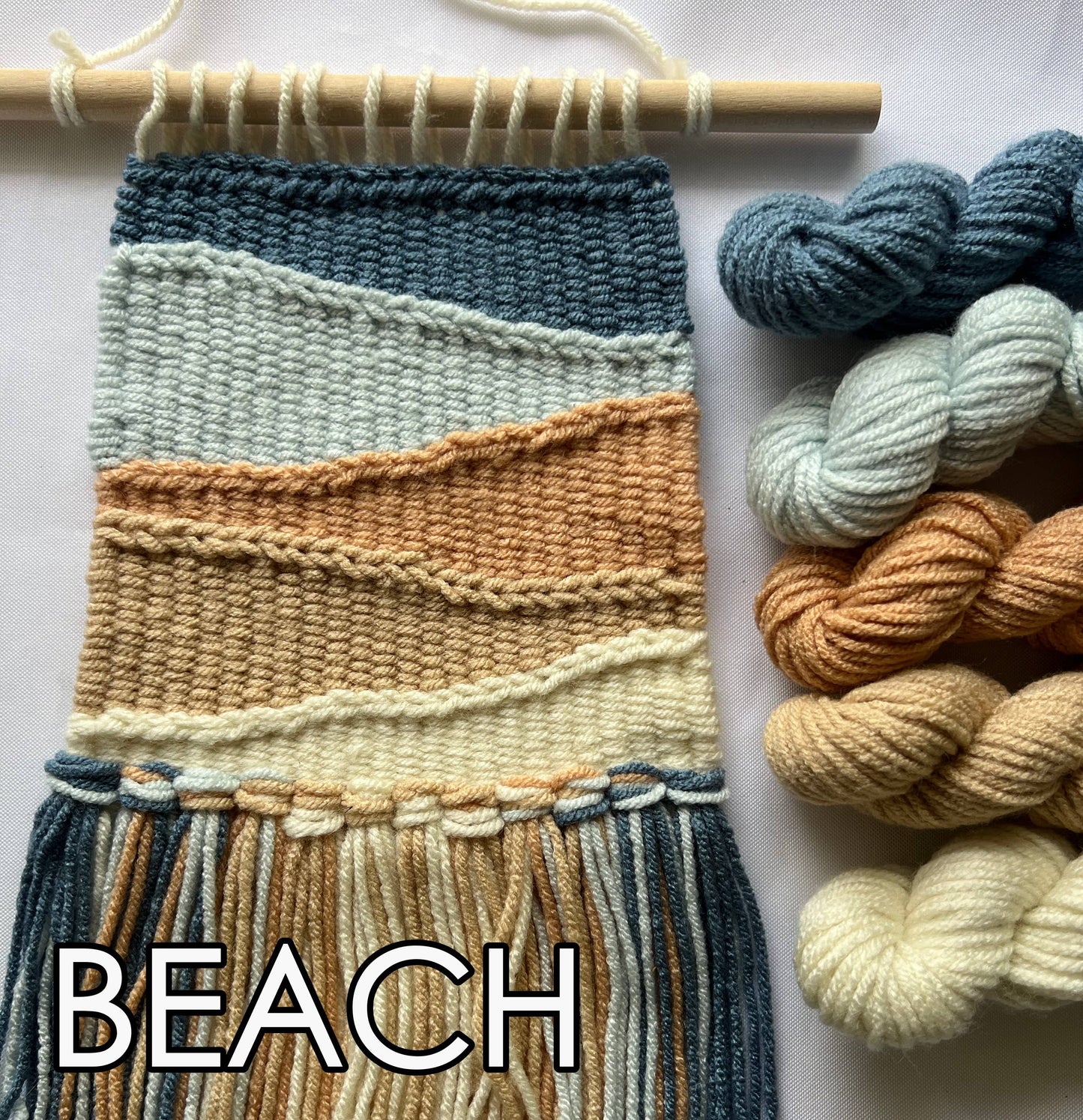 DIY Tapestry Weaving Kit for Beginners - Yarn & Fiber Crafts: Beach