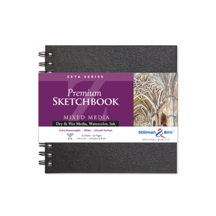 Stillman & Birn Mixed Media Sketchbook -Zeta Series: 7 x 10 Portrait WIREBOUND