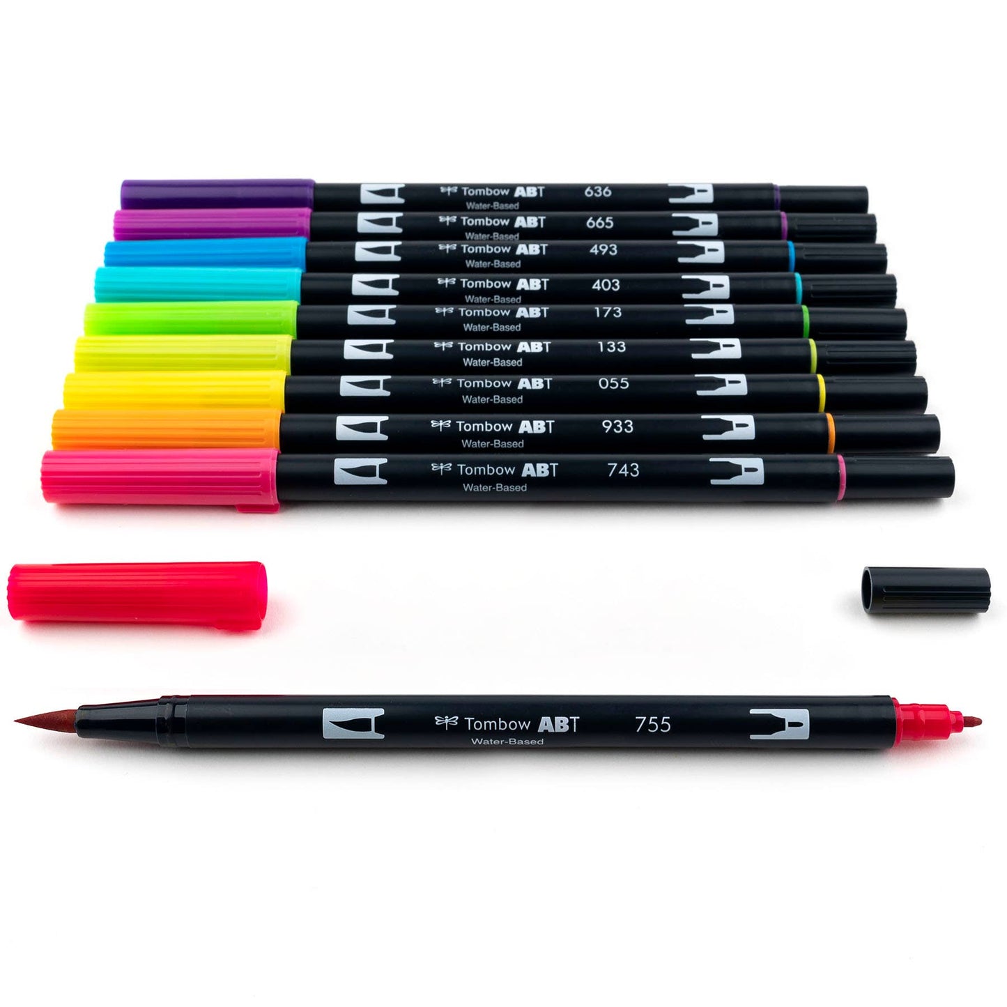 Dual Brush Pen Art Markers: Bright - 10-Pack