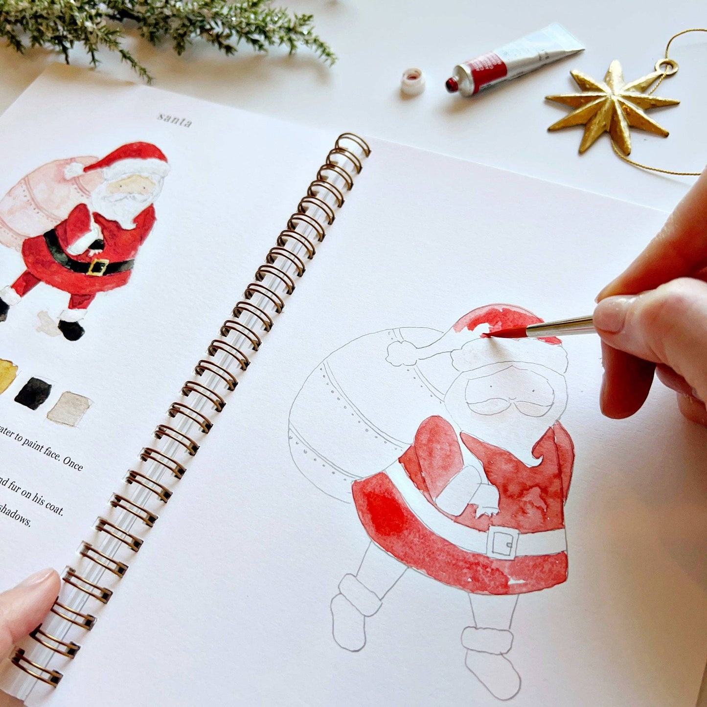 Emily Lex Christmas watercolor workbook