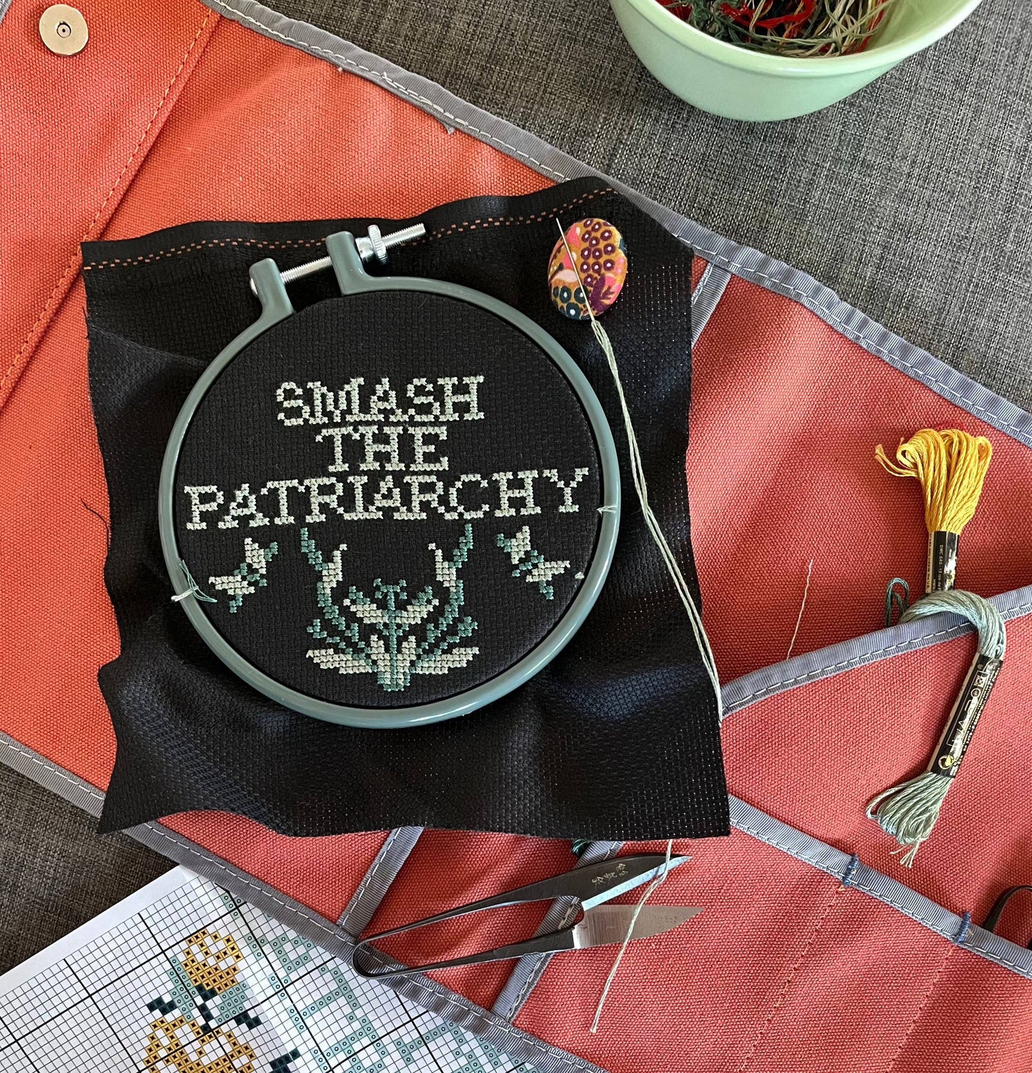 Smash the Patriarchy DIY Cross Stitch Kit