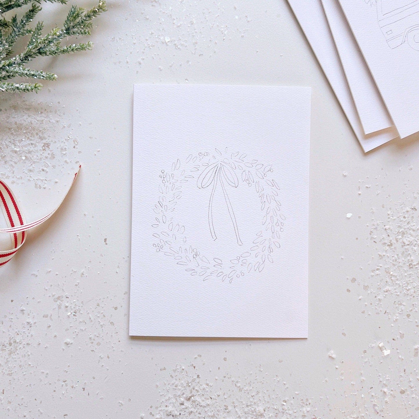 Emily Lex Christmas cheer paintable notecard