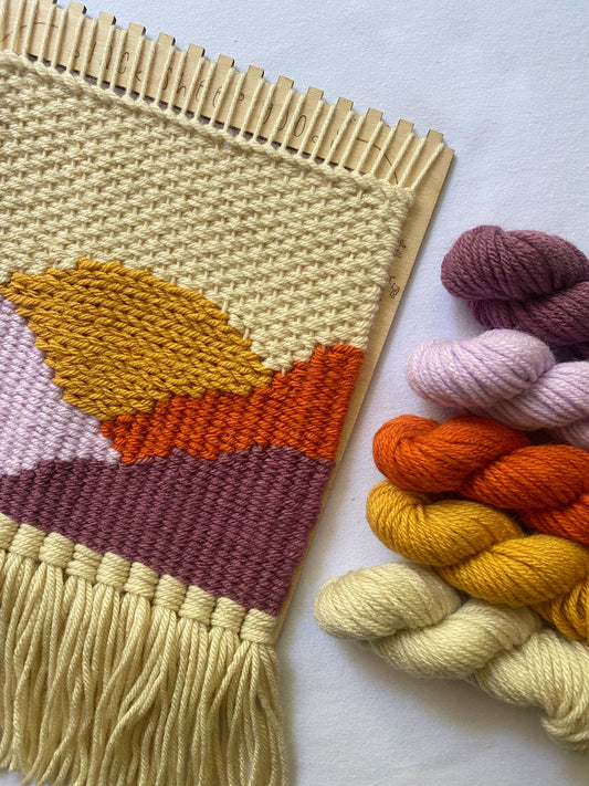 DIY Tapestry Weaving Kit for Beginners: Sunset