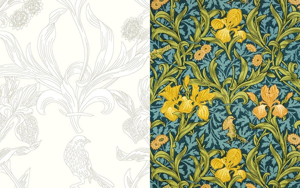 William Morris: An Arts & Crafts Coloring Book: Paperback
