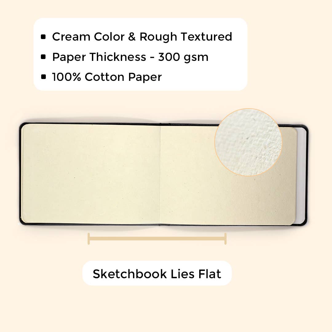 A5 Cotton Sketchbook - 100% cotton handmade paper