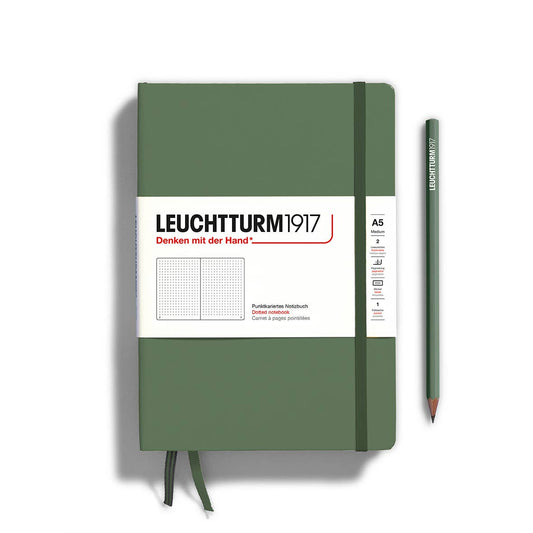 Notebooks - Medium (A5): Olive / Hardcover / Dotted