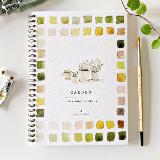 Garden watercolor workbook