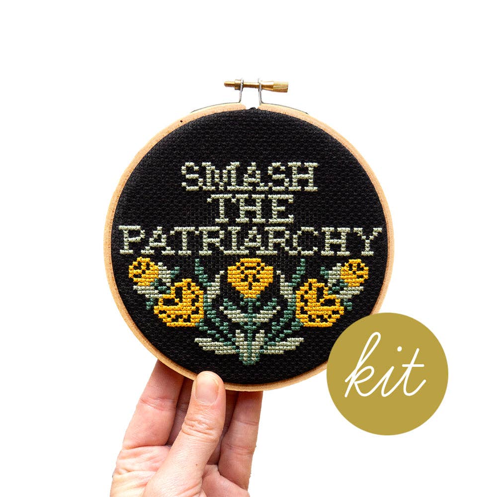 Smash the Patriarchy DIY Cross Stitch Kit