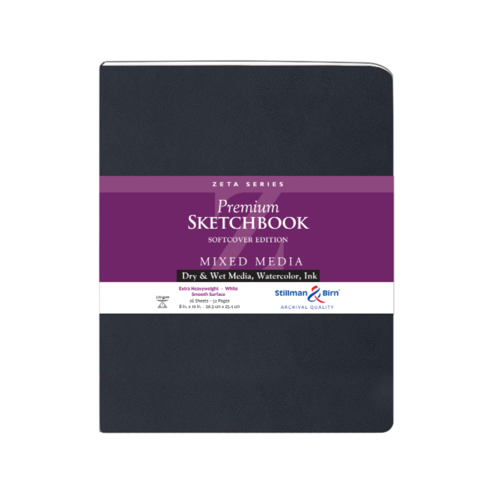 Stillman & Birn Mixed Media Sketchbook -Zeta Series: 7 x 10 Portrait WIREBOUND