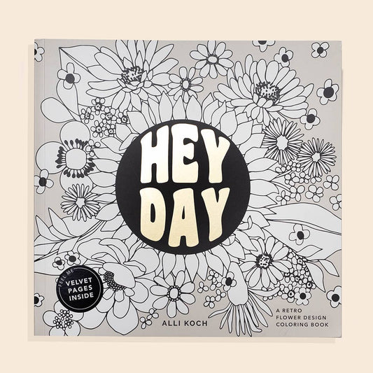 Heyday: A Retro Flower Design Coloring Book