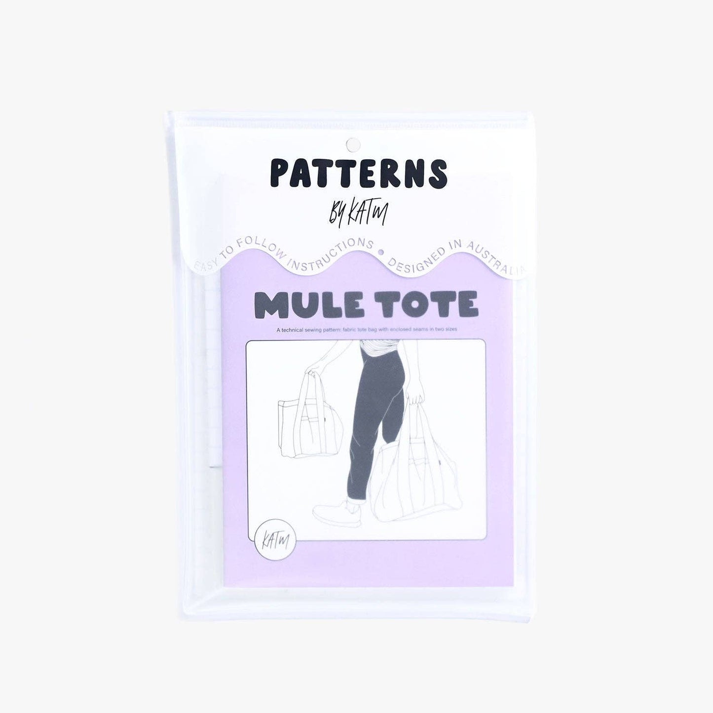 Mule Tote Printed Paper Pattern | Sewing Pattern by KATM